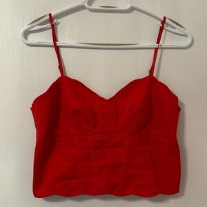 Anthropologie Cherry Red spaghetti strap shirt